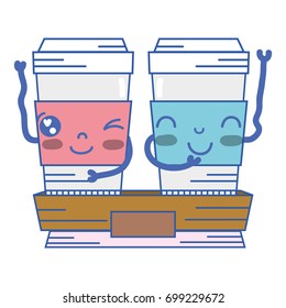 kawaii cute happy coffe plastic cup