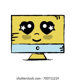 kawaii cute happy computer technology