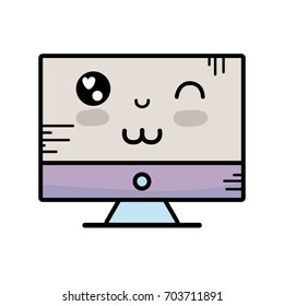 kawaii cute happy computer technology