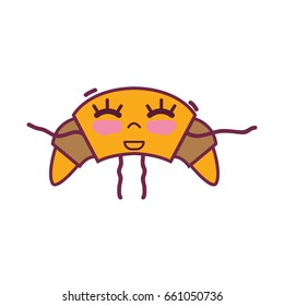 kawaii cute happy croissant food