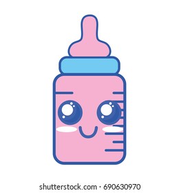 kawaii cute happy feeding bottle