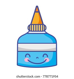 kawaii cute happy glue bottle