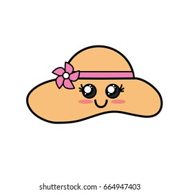kawaii cute happy hat emoji