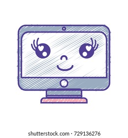 kawaii cute happy screen monitor