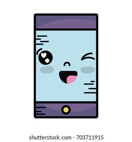 kawaii cute happy smartphone technology