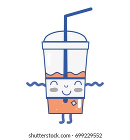 kawaii cute happy smoothie drink