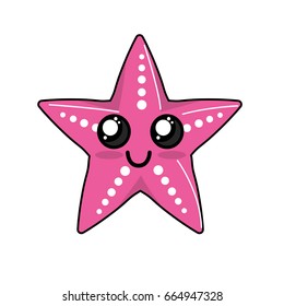kawaii cute happy starfish emoji