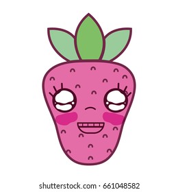 kawaii cute happy strawberry fruit