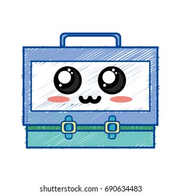 kawaii cute happy suitcase design