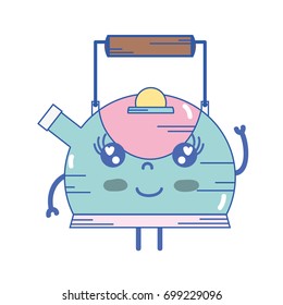 kawaii cute happy teapot utensil