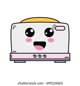 kawaii cute happy toaster technology