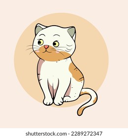 Kawaii Cute Kittens cat vector design Cat cartoon sticker for greeting element design