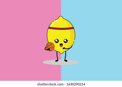 Kawaii Cute Lemon Illustration Character 