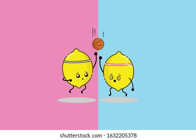 Kawaii Cute Lemon Illustration Character 