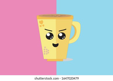 Kawaii Cute Mug Illustration Character