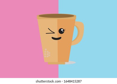 Kawaii Cute Mug Illustration Character