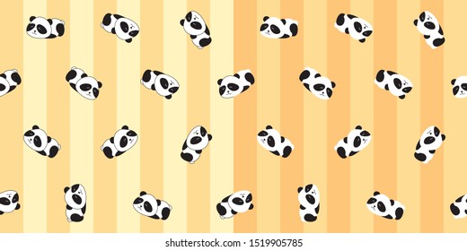 Kawaii cute panda seamless pattern