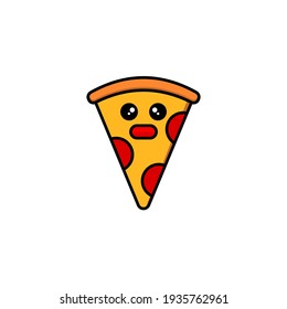 kawaii cute pizza vector design