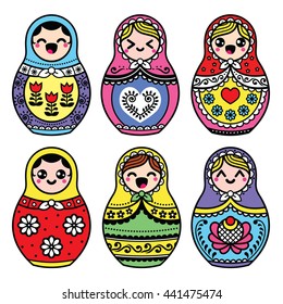 Kawaii cute Russian nesting doll - Matryoshka figurine