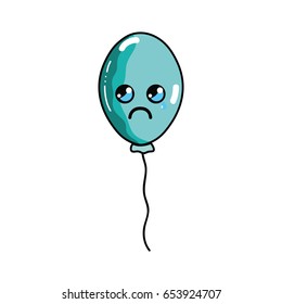 kawaii cute and sad balloon icon