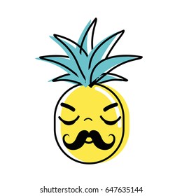 kawaii cute sleeping pineapple vegetable