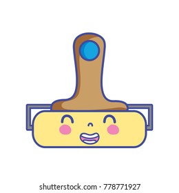 kawaii cute smile paint roller