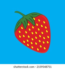 kawaii cute strawberry vector design illustration art