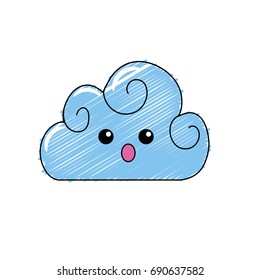kawaii cute surprised cloud weather