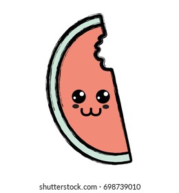 kawaii cute tender slice apple fruit