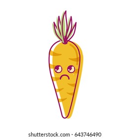 kawaii cute thinking carrot vegetable