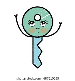 kawaii cute thinking key security