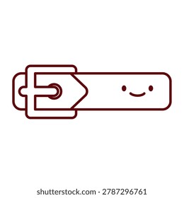 Kawaii dog collar vector graphic icon
