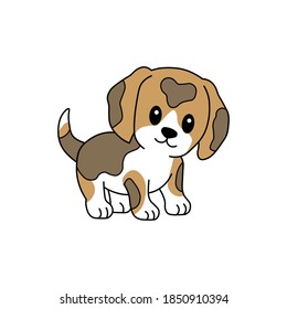 Cute Puppy Thinking About Sweet Bone Stock Vector (Royalty Free ...