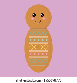 kawaii doll shaped bread filled with jam which is a traditional food from Ecuador for the day of the dead to represent the people who have passed away and to remember them 