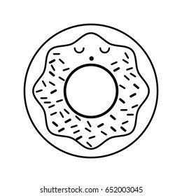 kawaii donut cartoon