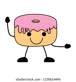 Kawaii donut icon