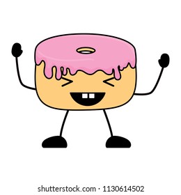 Kawaii donut icon