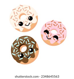 Kawaii no escribe sobre fondo blanco