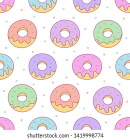 Kawaii Donut Pattern Images Stock Photos Vectors Shutterstock