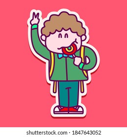 kawaii doodle cartoon children designs for wallpaper, stickers, coloring books, pins, emblems, logos and more