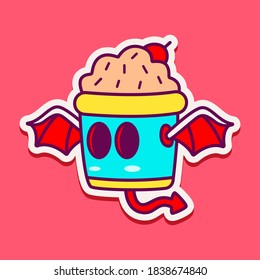 kawaii doodle cartoon monster designs for wallpaper, stickers, coloring books, pins, emblems, logos and more