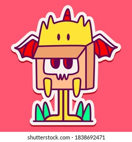 kawaii doodle cartoon monster designs for wallpaper, stickers, coloring books, pins, emblems, logos and more