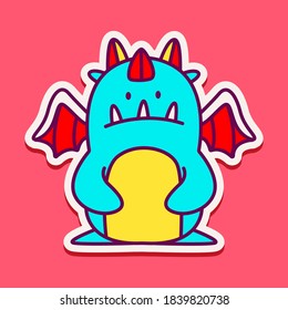 kawaii doodle cartoon monster designs for wallpaper, stickers, coloring books, pins, emblems, logos and more