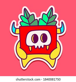 kawaii doodle cartoon monster designs for wallpaper, stickers, coloring books, pins, emblems, logos and more
