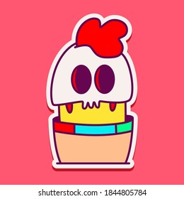 kawaii doodle cartoon monster designs for wallpaper, stickers, coloring books, pins, emblems, logos and more