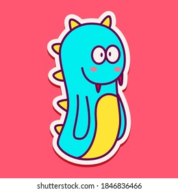 kawaii doodle cartoon monster designs for wallpaper, stickers, coloring books, pins, emblems, logos and more