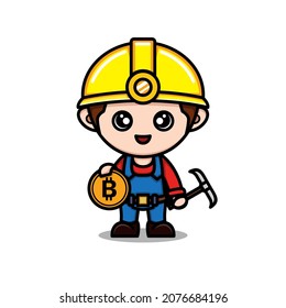 kawaii doodle cute crypto miner 