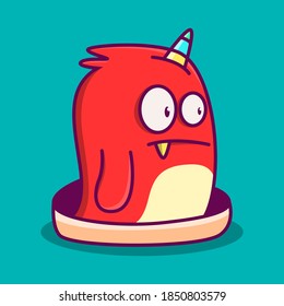 kawaii doodle monster cartoon designs  for coloring, backgrounds, stickers, logos, icons and more 