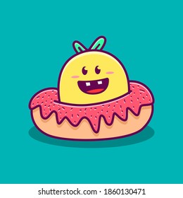 kawaii doodle monster cartoon designs  for coloring, backgrounds, stickers, logos, icons and more