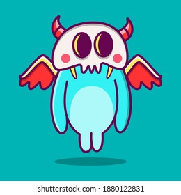 kawaii doodle monster cartoon designs  for coloring, backgrounds.